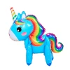 Assemble large unicorn 3D rainbow wildebehorse aluminum film balloons for cartoon children's birthday party decoration and arrangement balloons details Picture